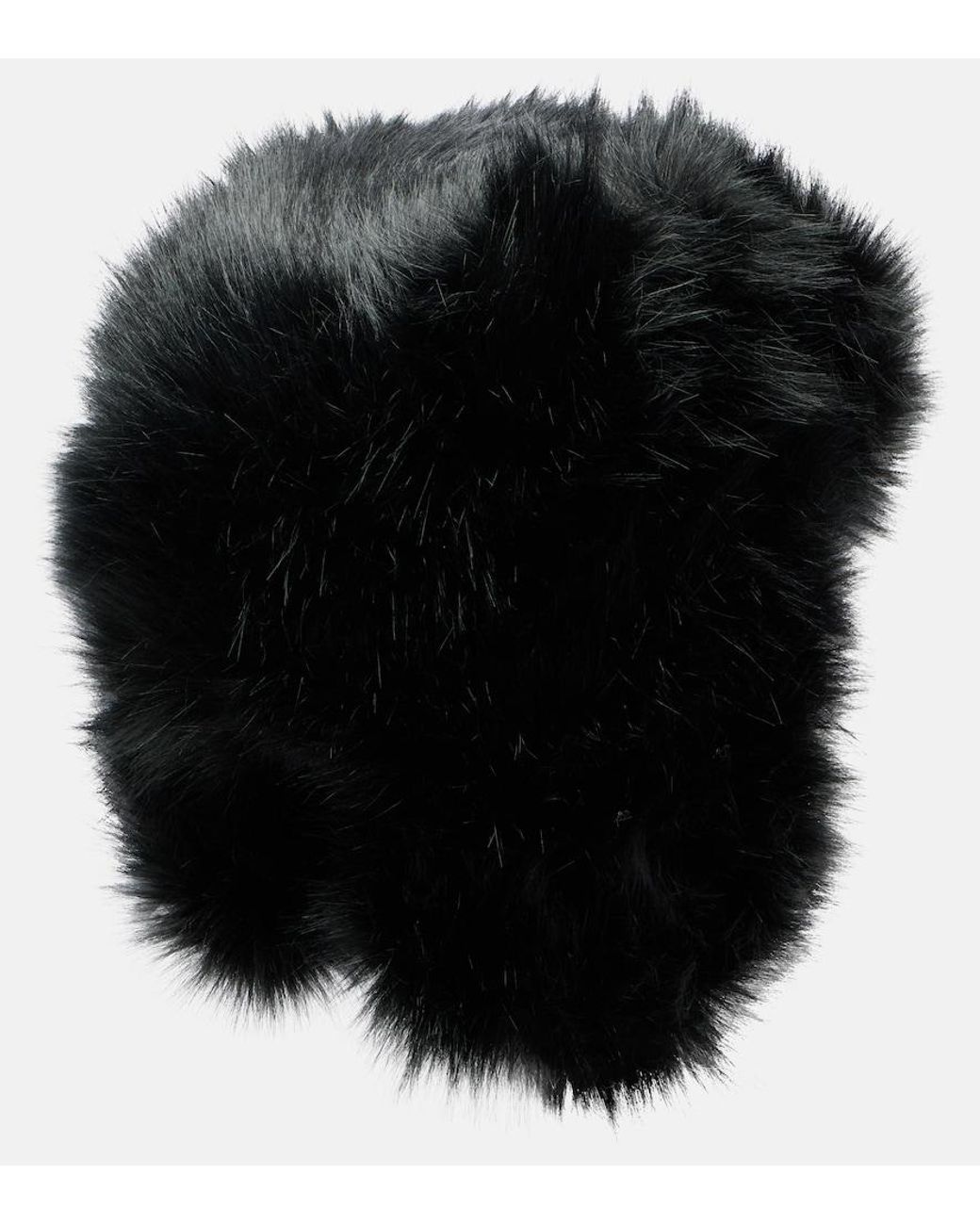 Ruslan Baginskiy Black Cotton-Trimmed Aviator Hat