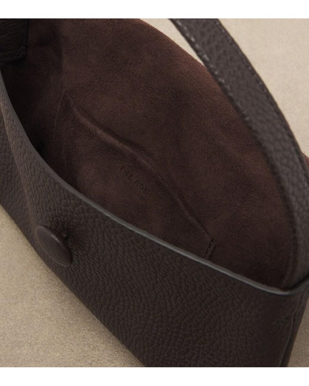 The Row Black Sally Leather Top-Handle Bag