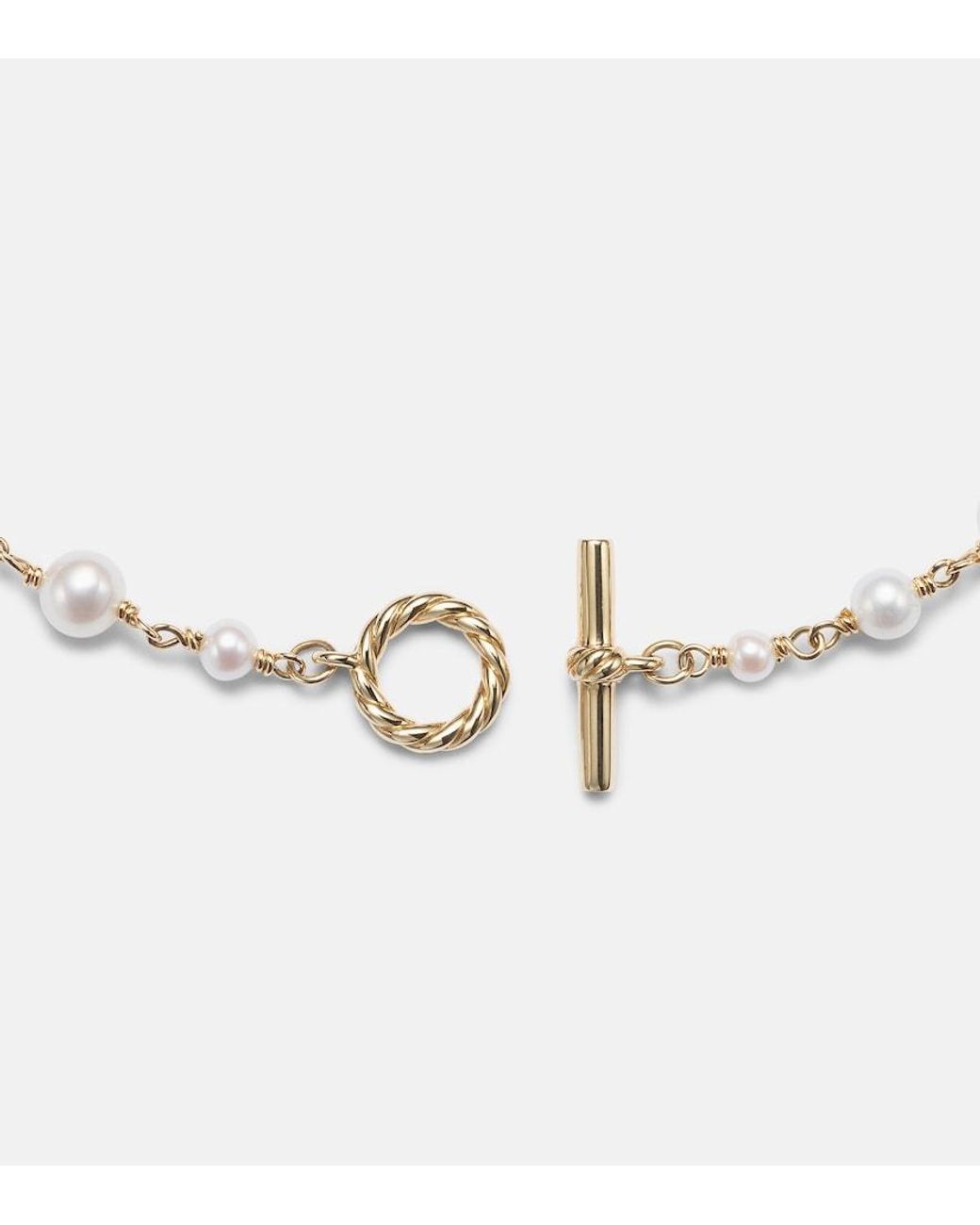 David Yurman Metallic Pearl Classics 18Kt Bracelet With Pearls