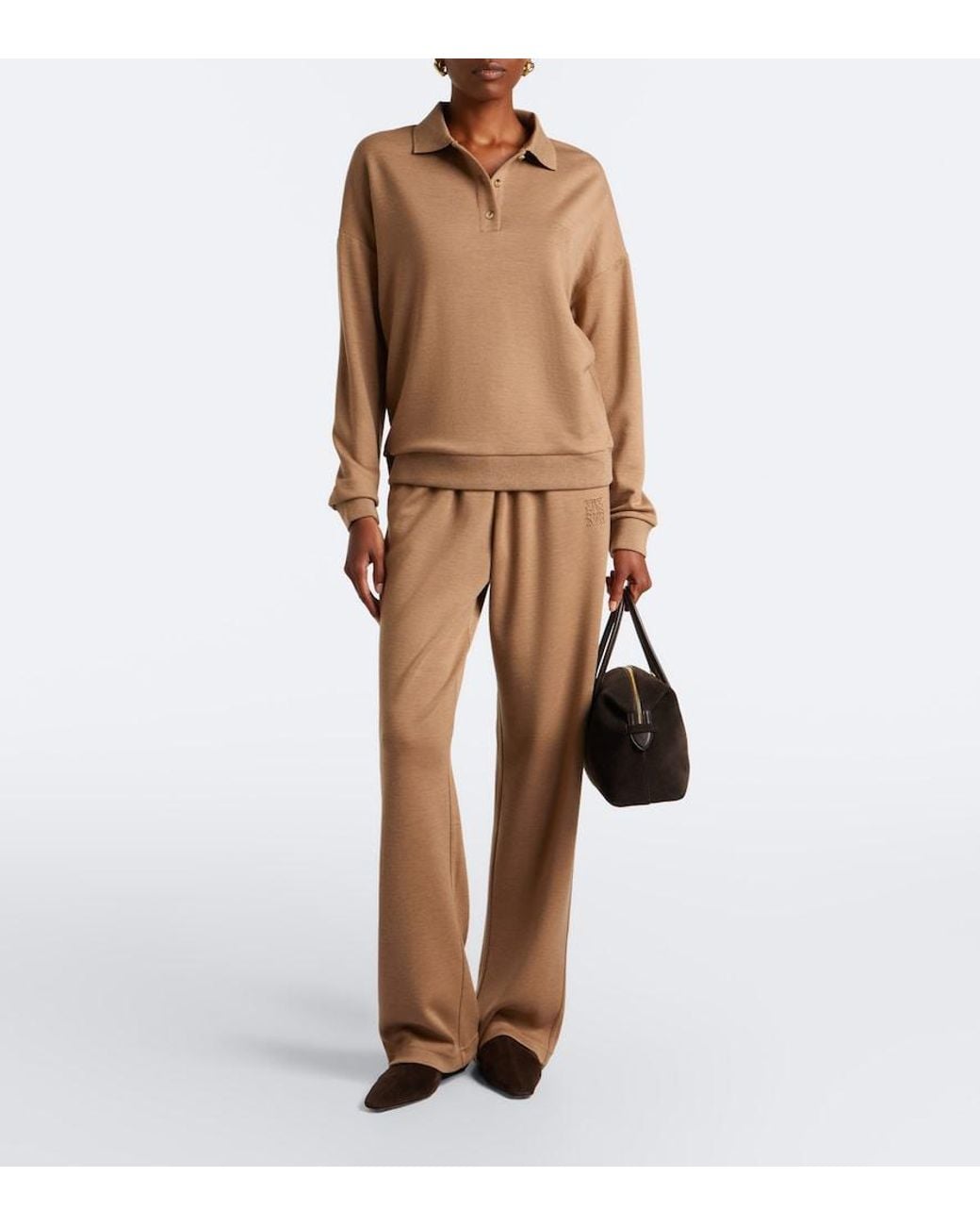 Max Mara Natural Virgin Wool Straight Pants