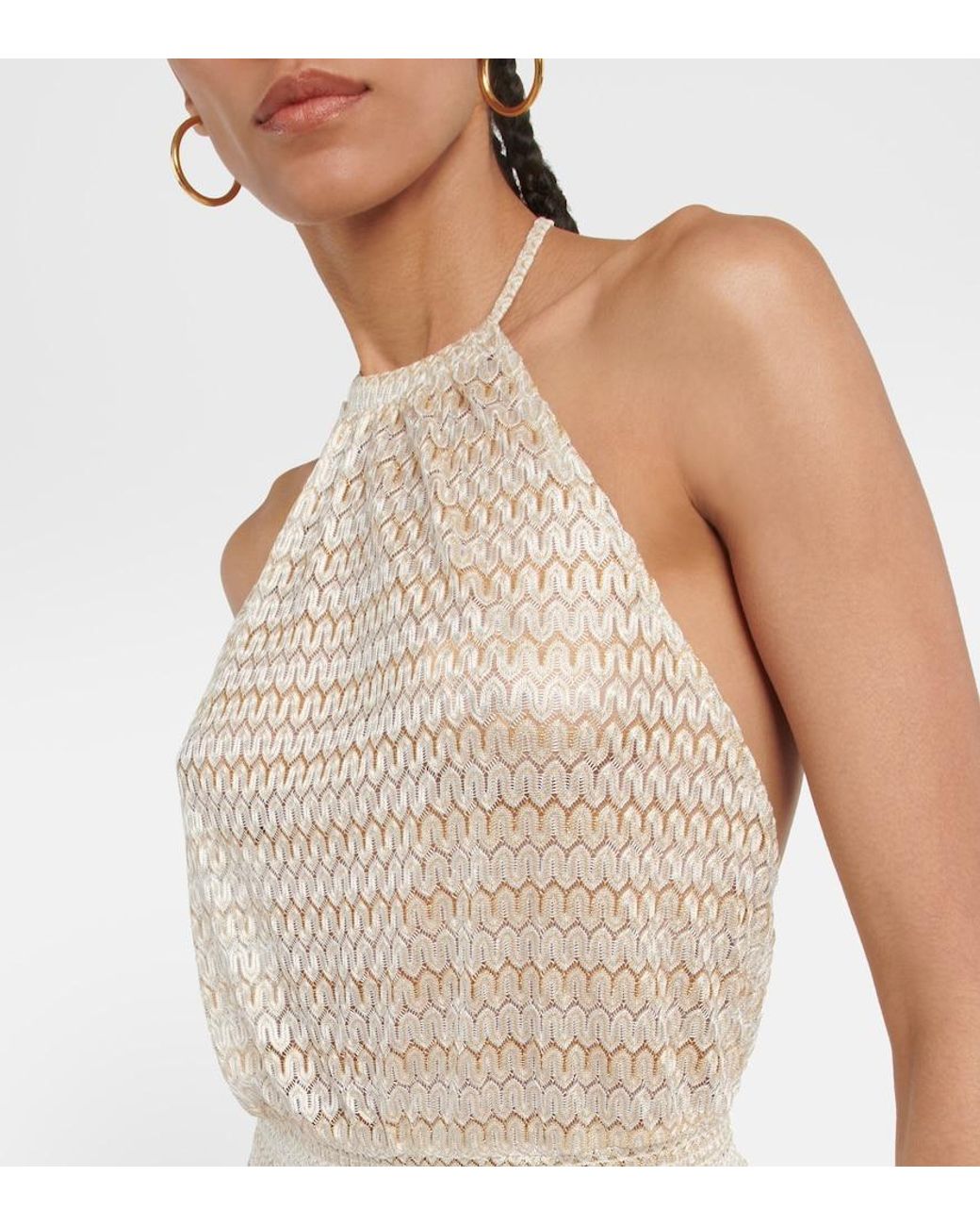 Melissa Odabash White Maisie Halterneck Maxi Dress