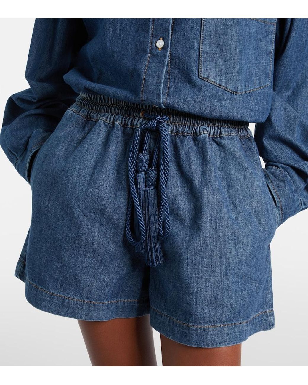 Valentino Garavani Blue Denim Shorts