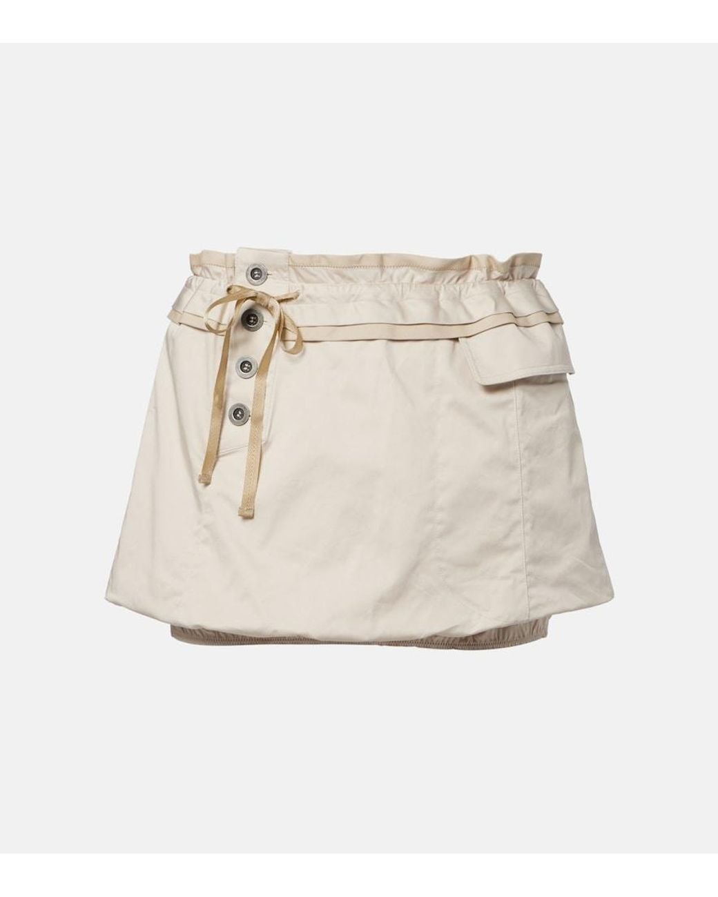 Isabel Marant Natural Jamily Cotton-Blend Miniskirt
