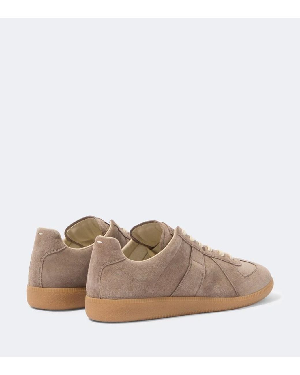 Maison Margiela Brown Replica Suede Sneakers for men