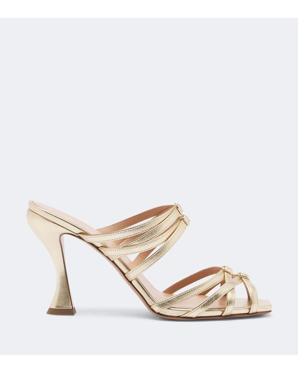 Zimmermann Natural Solstice Metallic Leather Mules