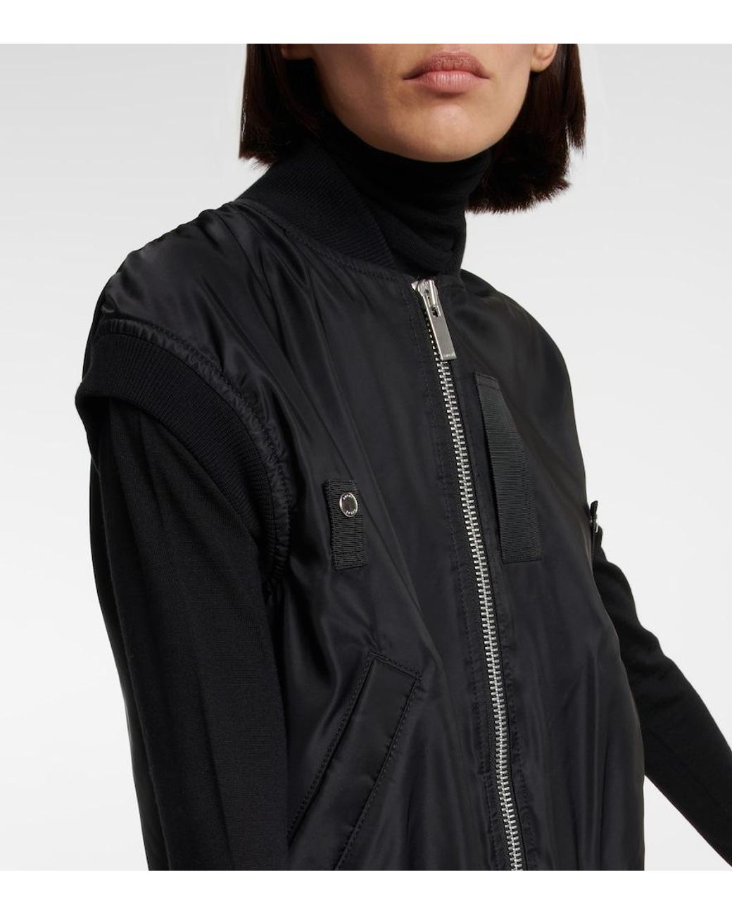 Sacai Black Nylon Vest