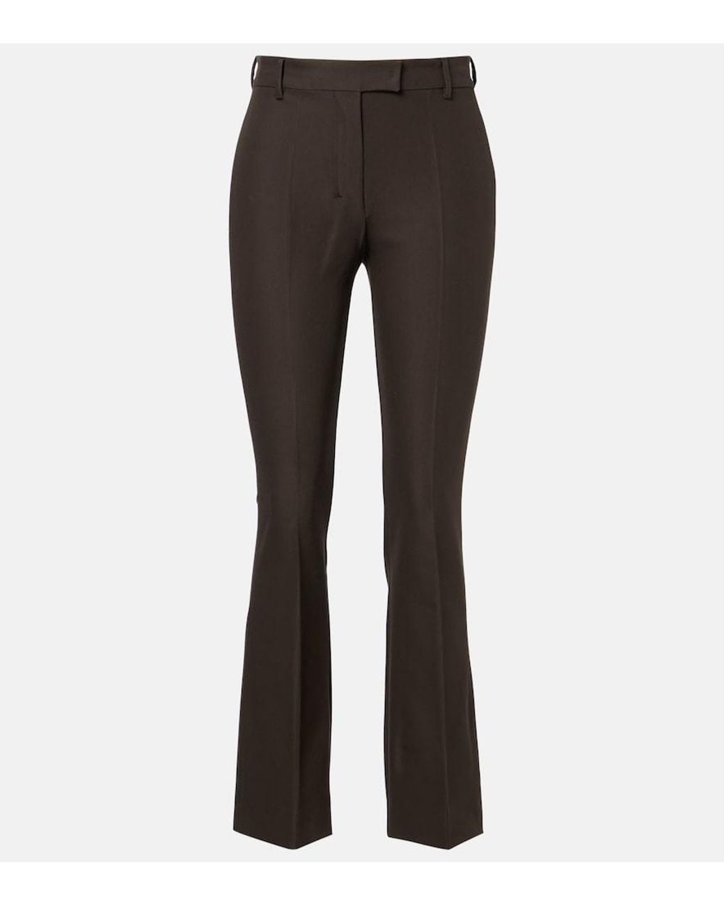 Max Mara Gray Fatina Cropped Straight Pants