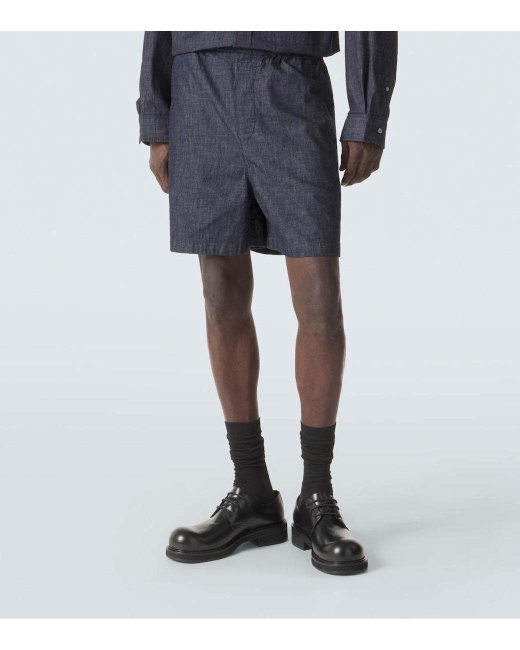 Acne Black Denim Shorts for men