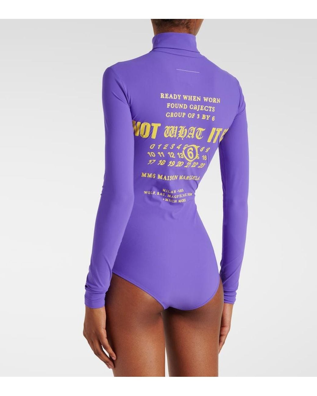 MM6 by Maison Margiela Blue Logo Jersey Bodysuit
