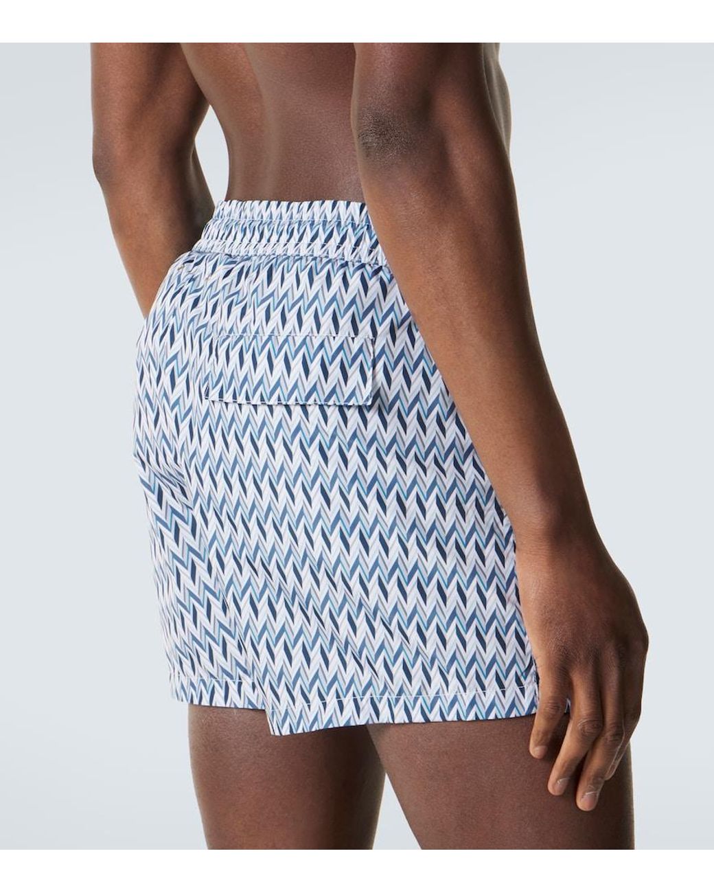 Missoni Blue Zigzag Swim Trunks for men