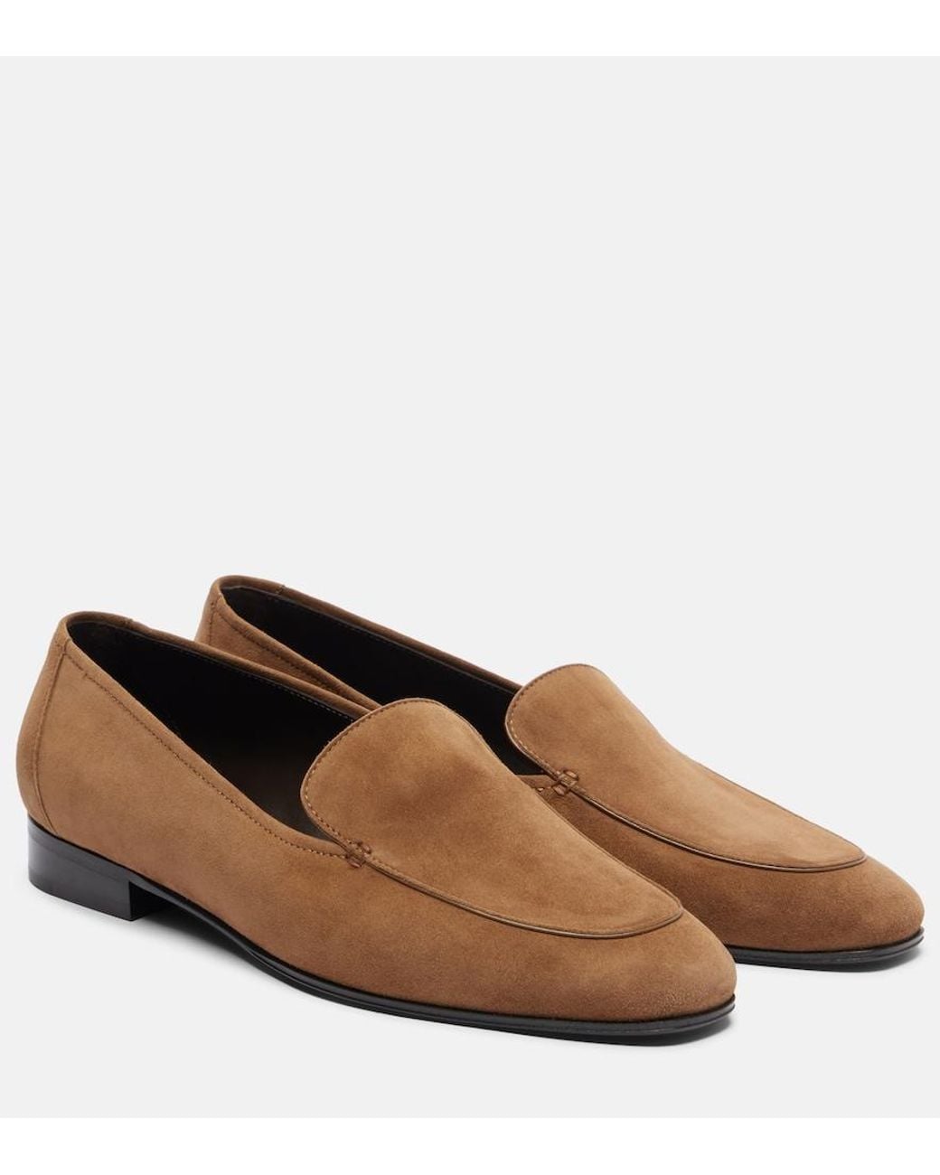 The Row Brown Adam Suede Loafers