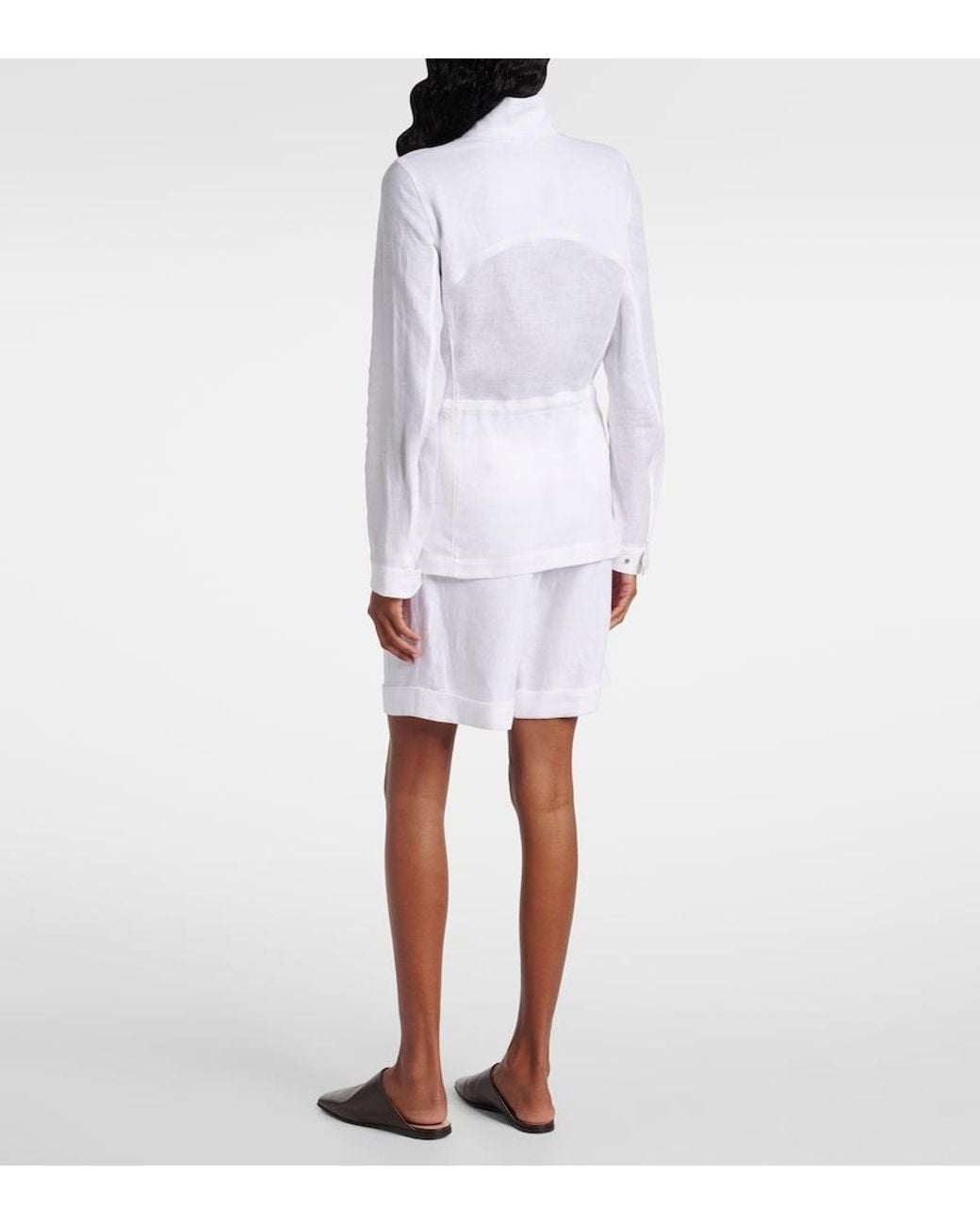 Loro Piana White Traveller Linen Jacket