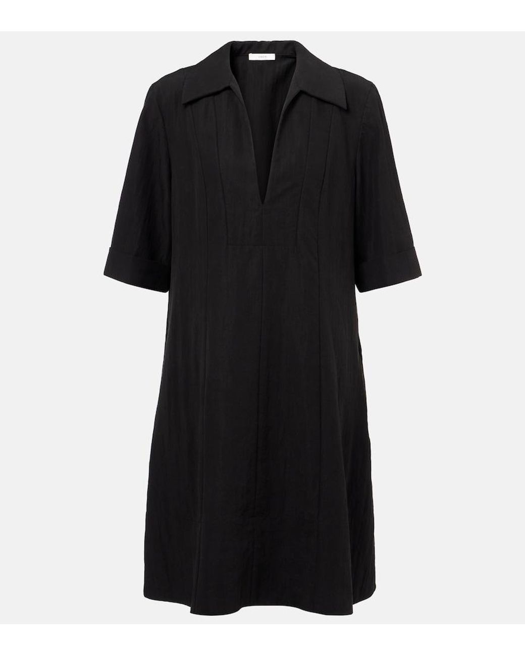 Vince Black A-Line Midi Dress