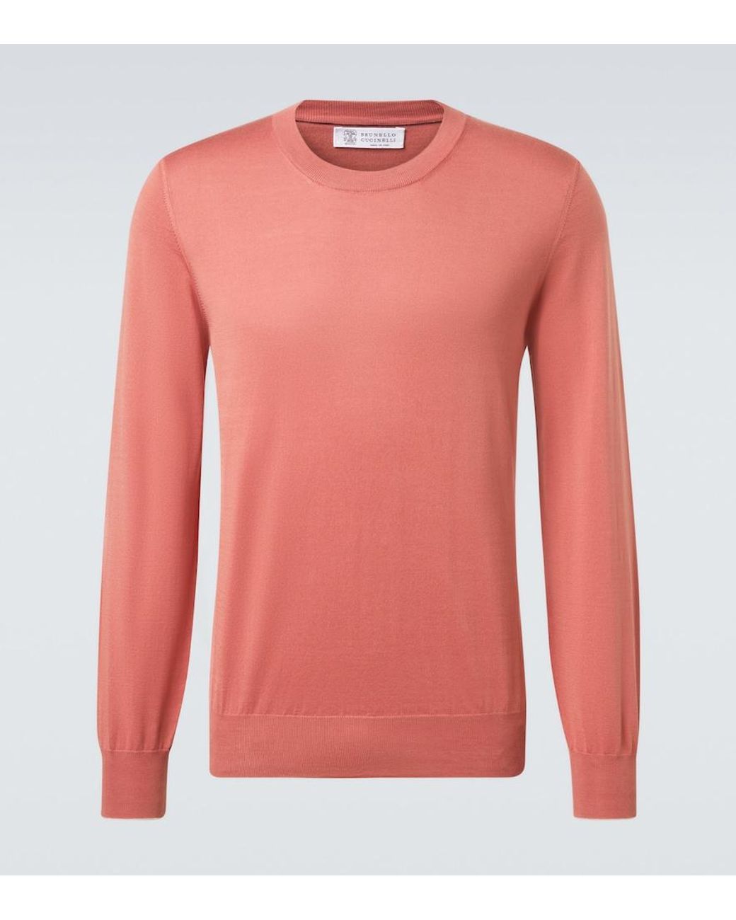 Brunello Cucinelli Pink Cotton Sweater for men