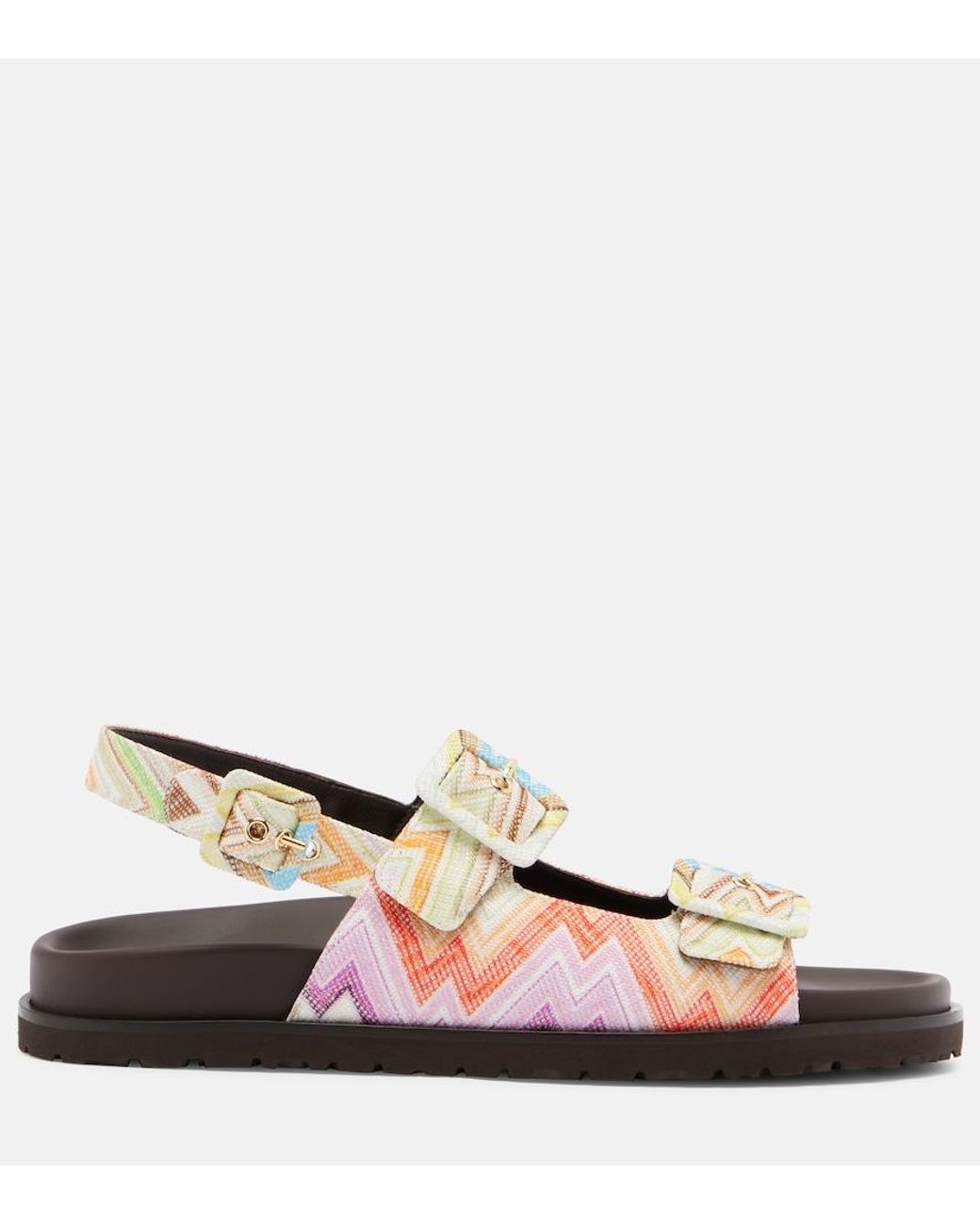 Missoni Black Mia Zigzag Slingback Sandals