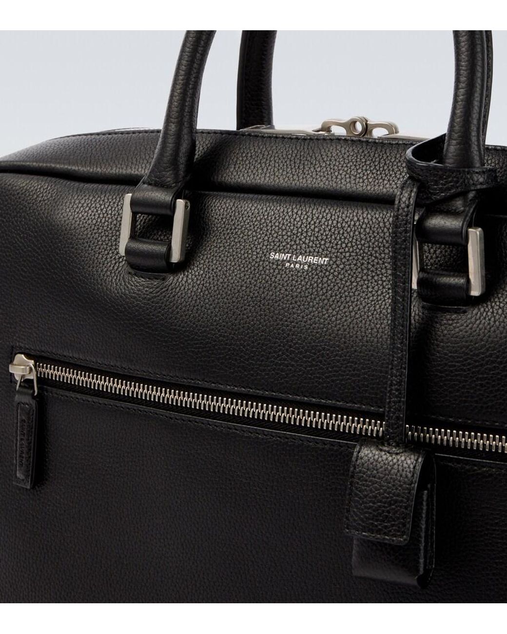 Saint Laurent Black Sac De Jour Leather Tote Bag for men