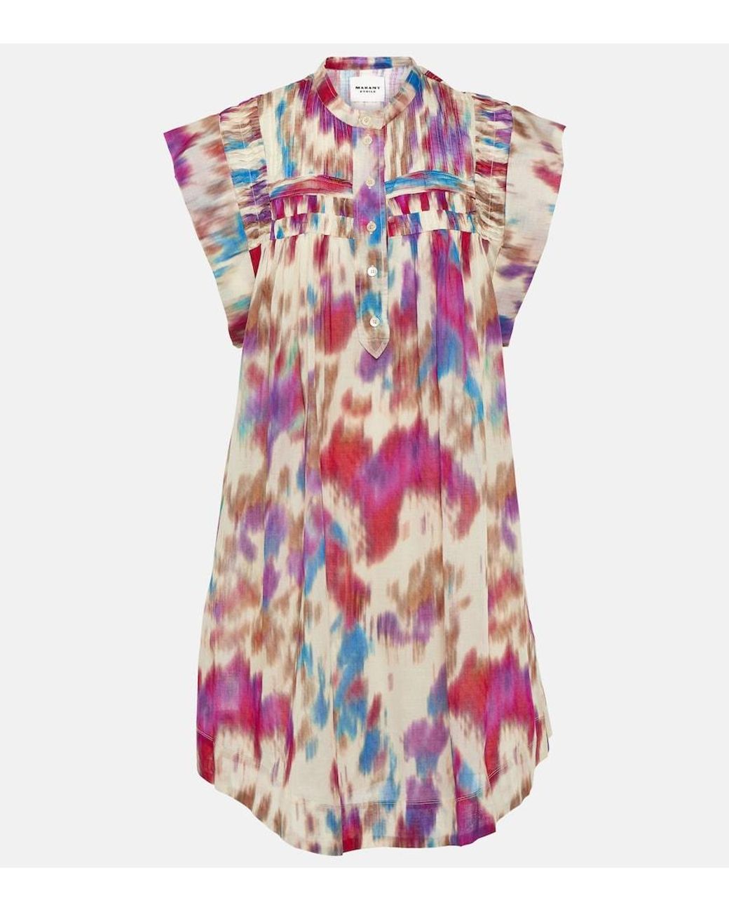 Isabel Marant Purple Leaza Cotton Minidress