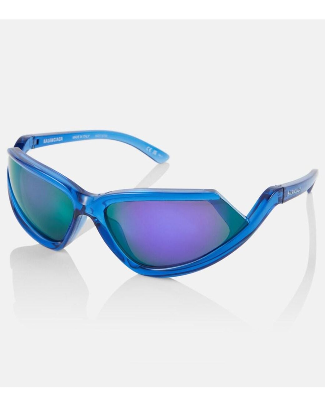 Balenciaga Blue Side Xpander Oval Sunglasses