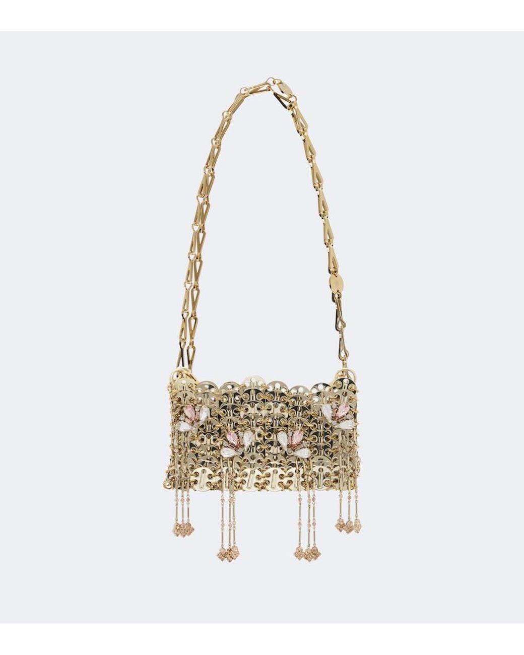 Rabanne Metallic Iconic Nano 1969 Embellished Shoulder Bag
