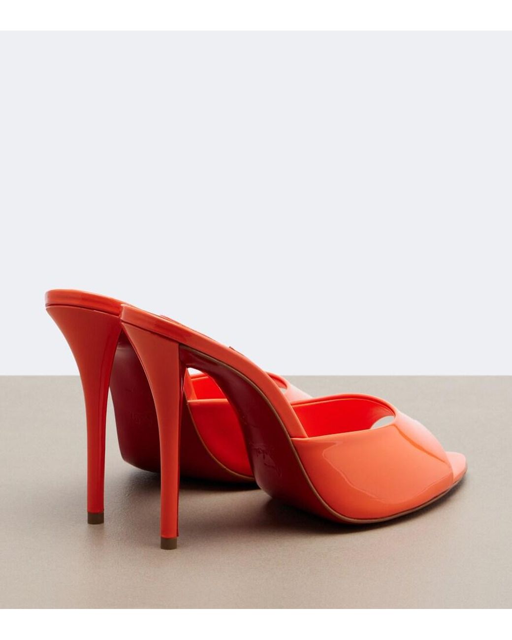 Christian Louboutin Red Miss Z Patent Leather Mules