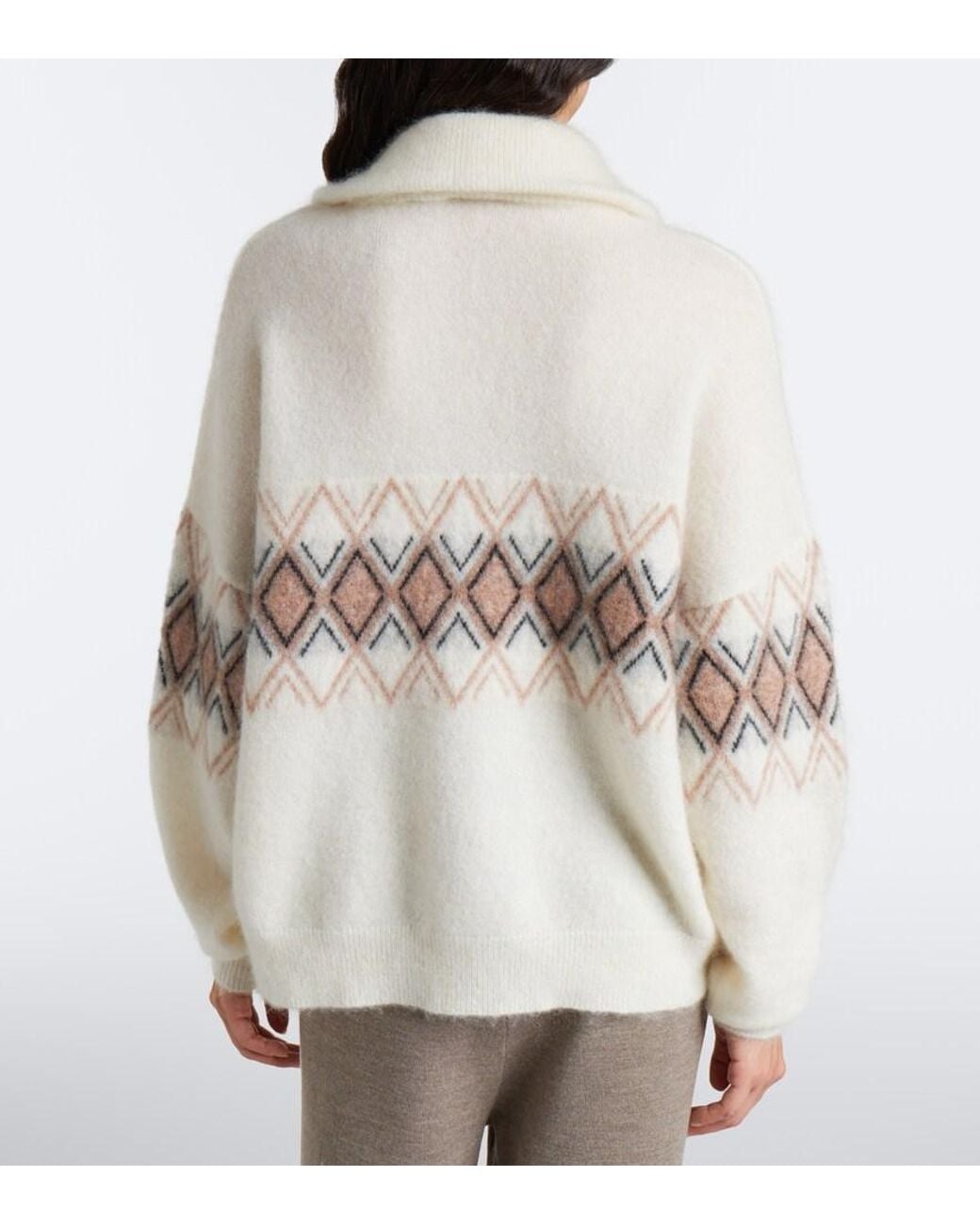 Fusalp Natural Mireva Mohair-Blend Half-Zip Sweater