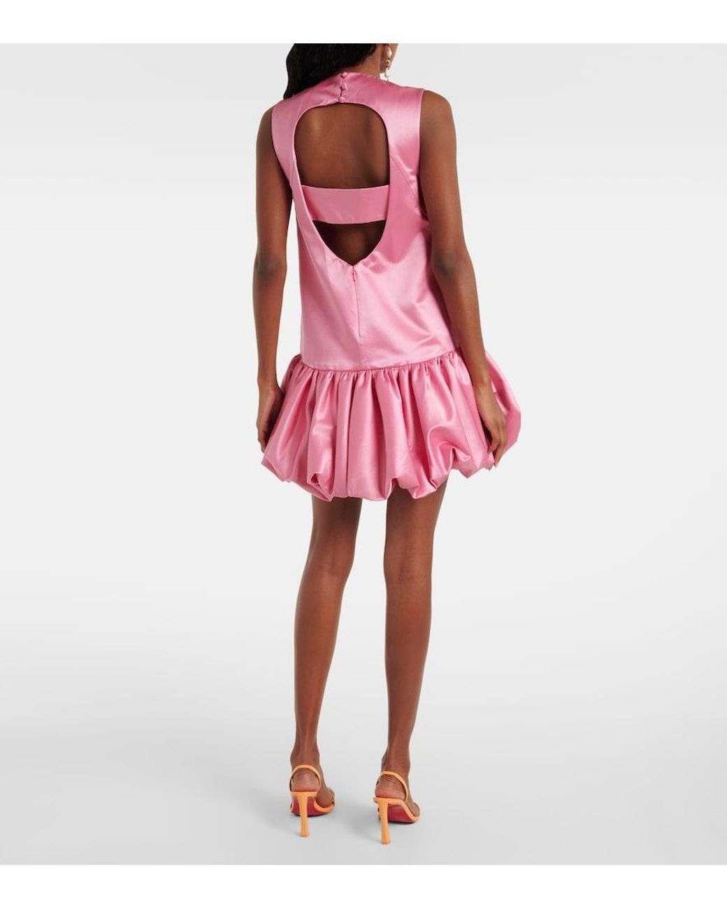 ALÉMAIS Pink Neptuna Embellished Satin Minidress