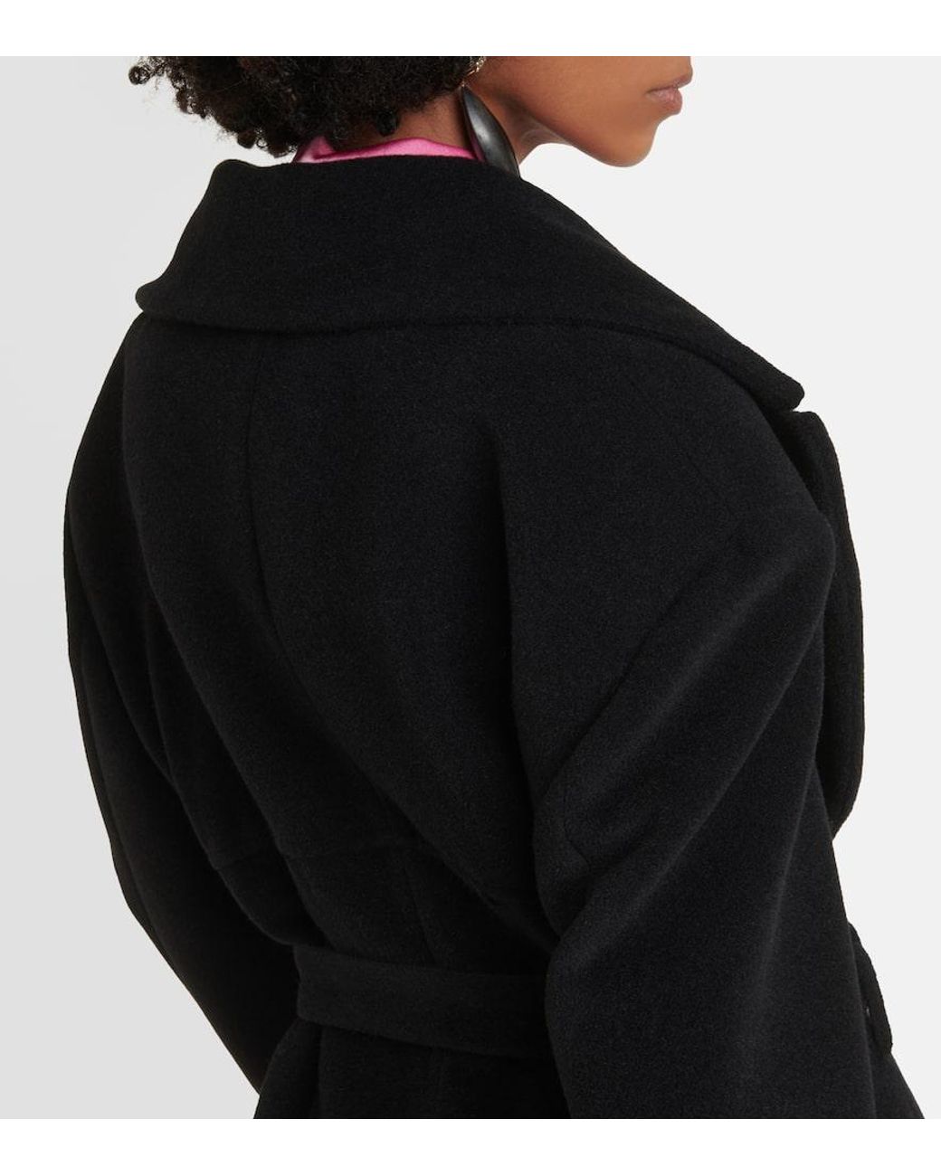 Tom Ford Black Alpaca And Wool Coat