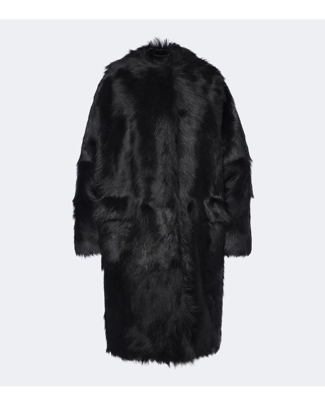 Totême Black Shearling Coat