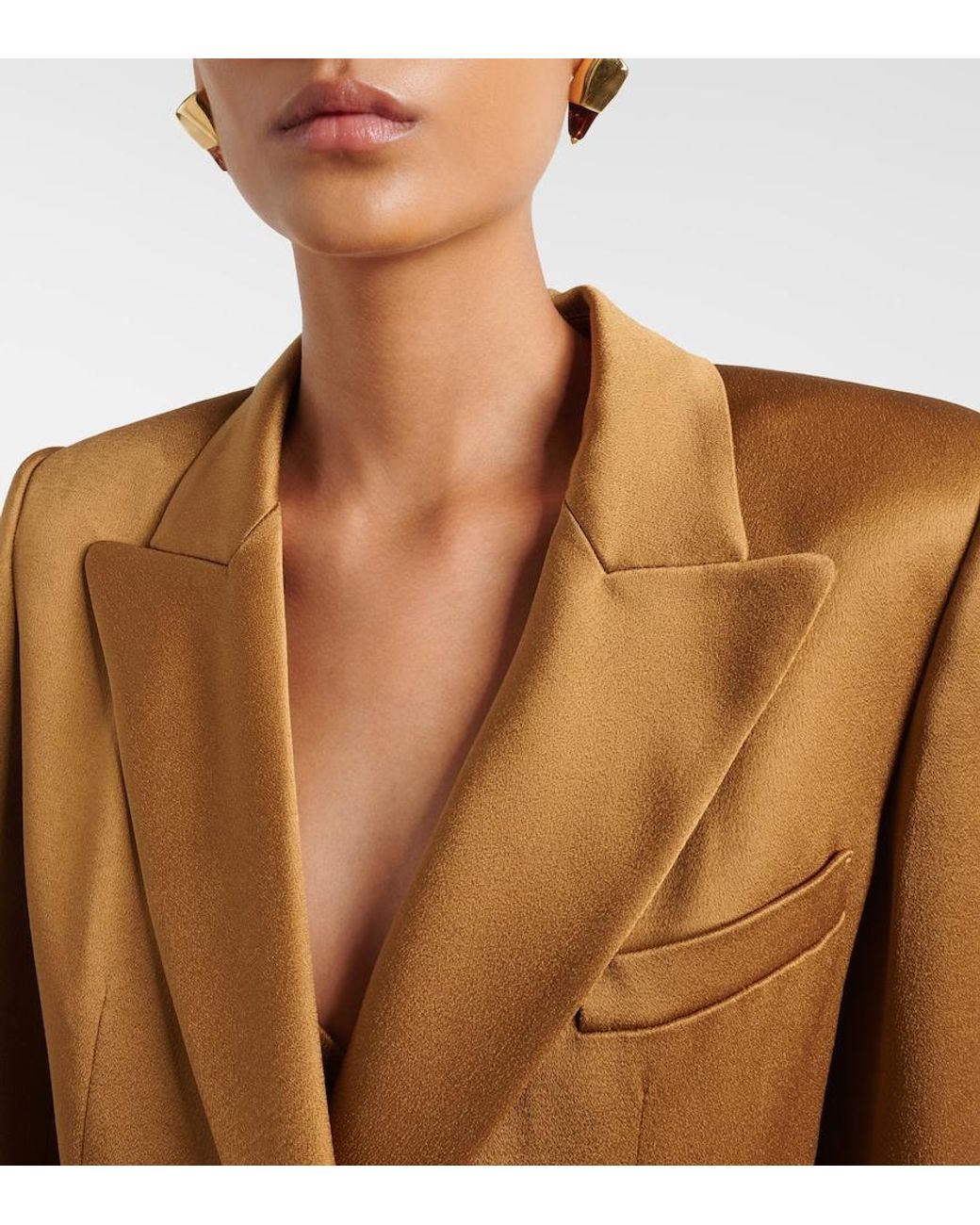 Blazé Milano Brown Charmer Double-Breasted Blazer