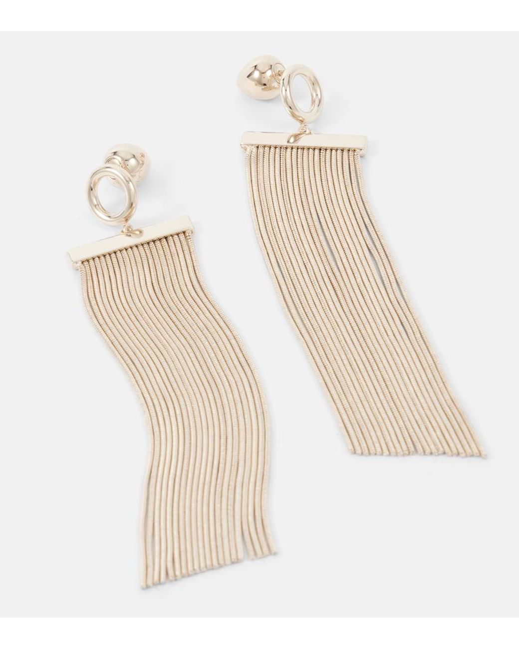 Alaïa White Drop Earrings