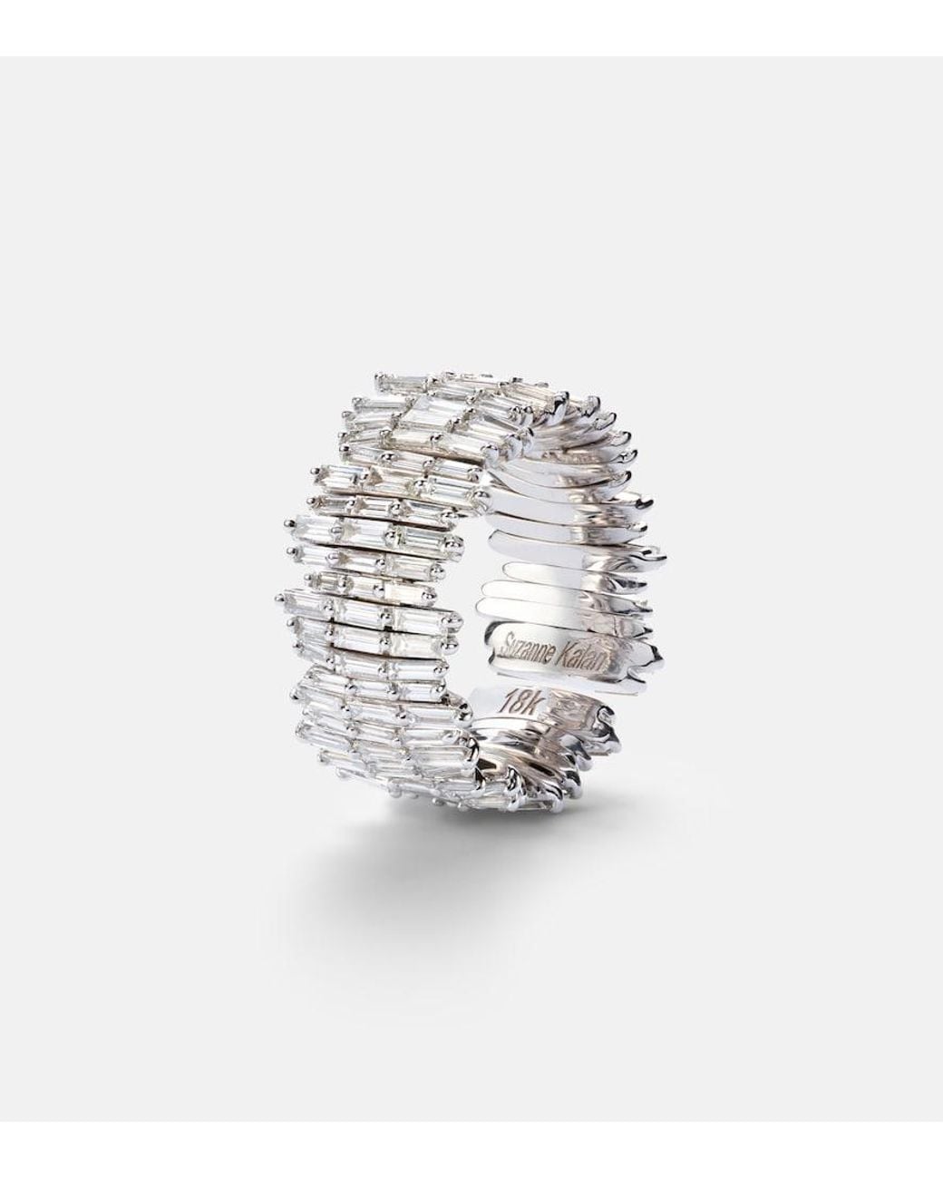 Suzanne Kalan White Classic Milli 18Kt Ring With Diamonds