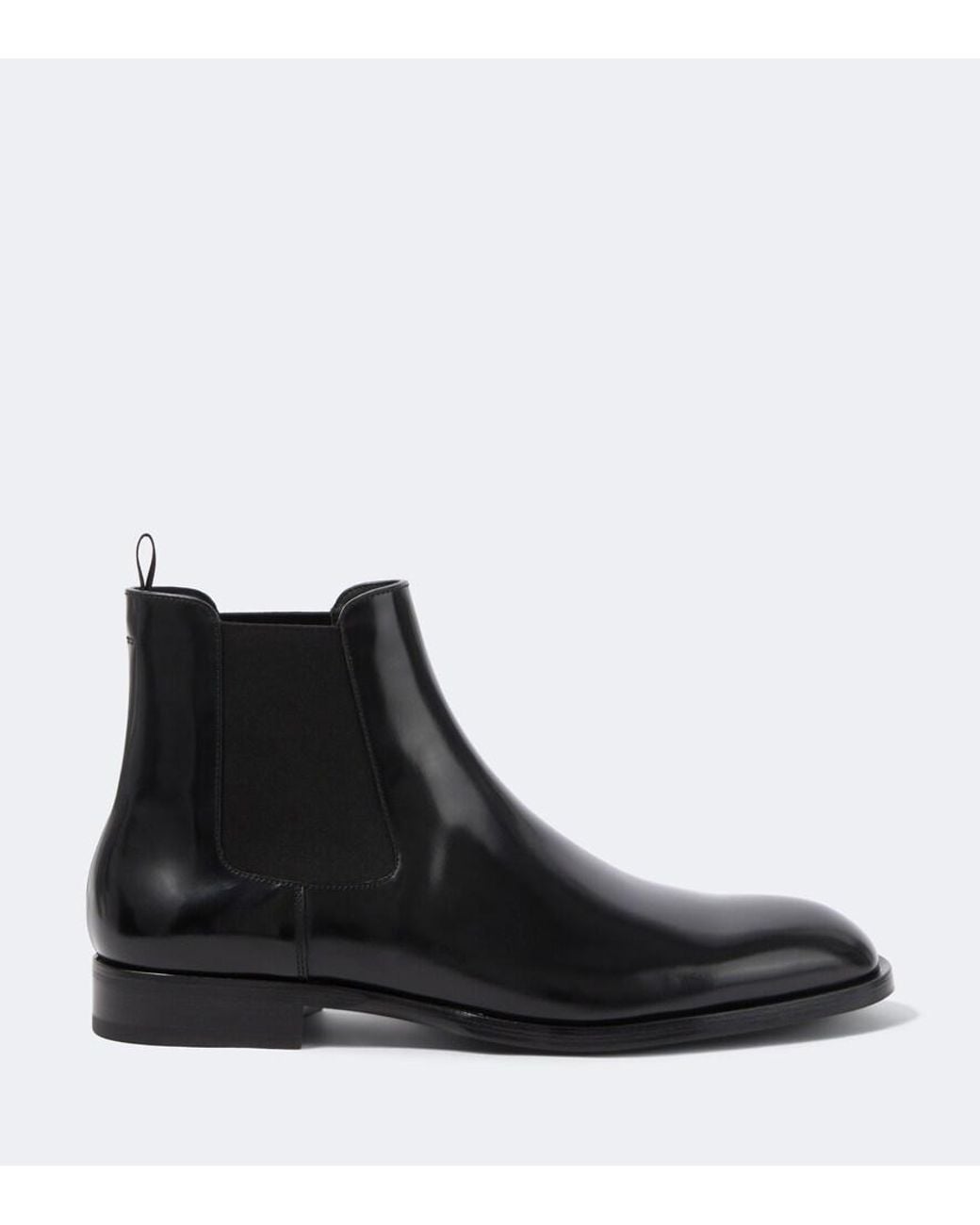 Prada Black Leather Chelsea Boots for men