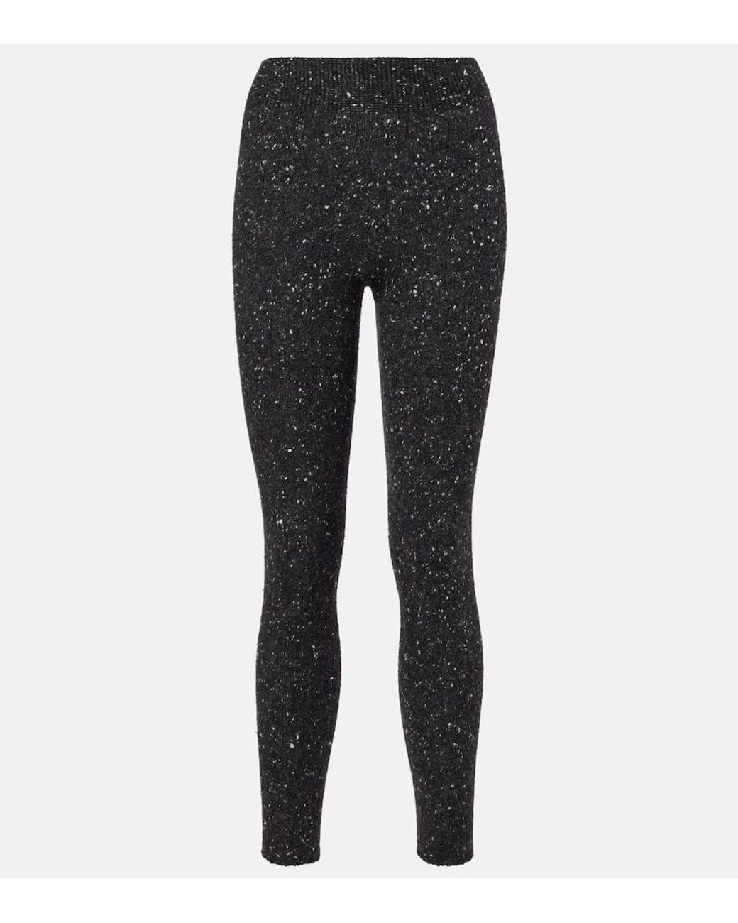 The Row Black Mumuka Cashmere-Blend Leggings