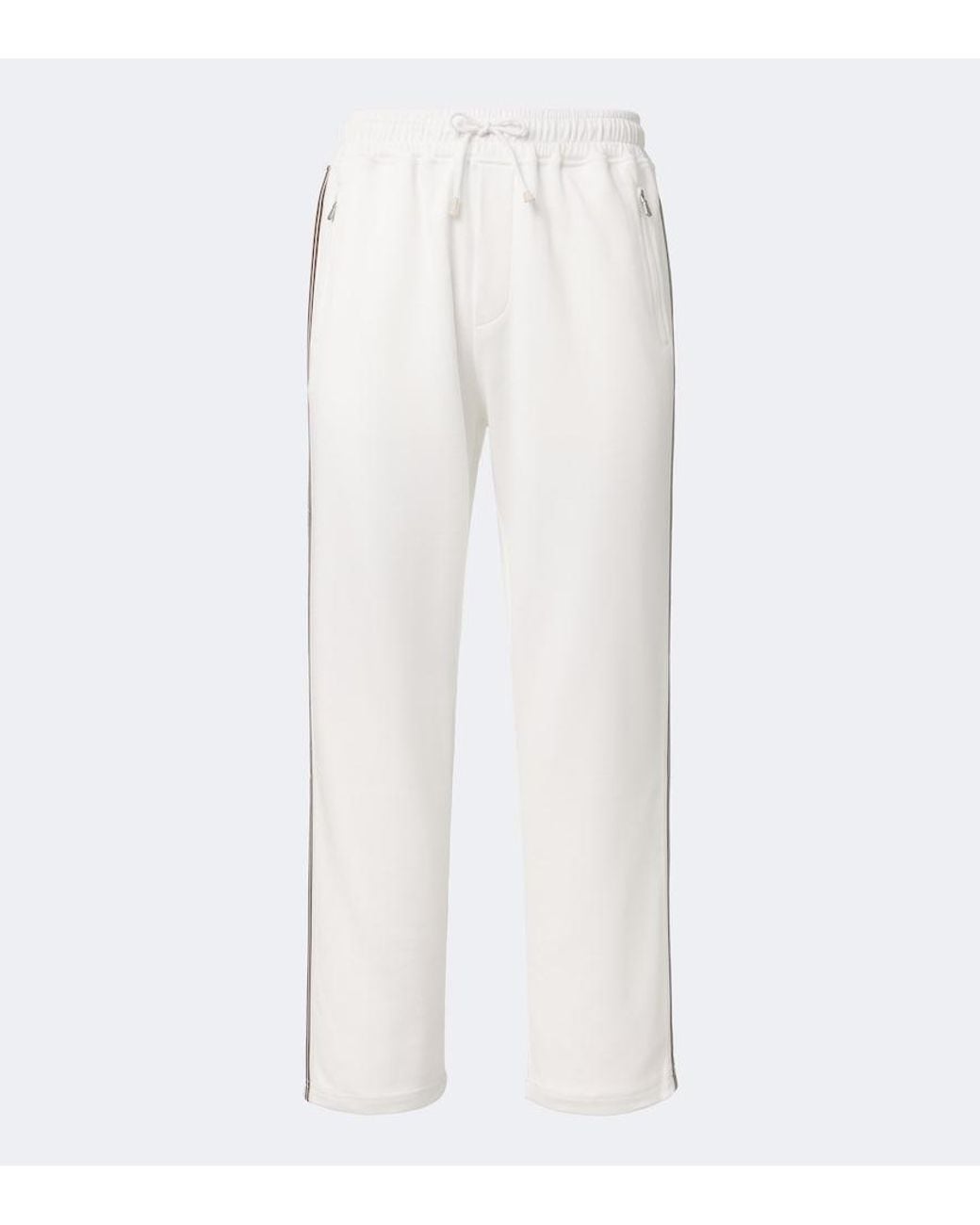 Eleventy White Cotton Straight Pants for men