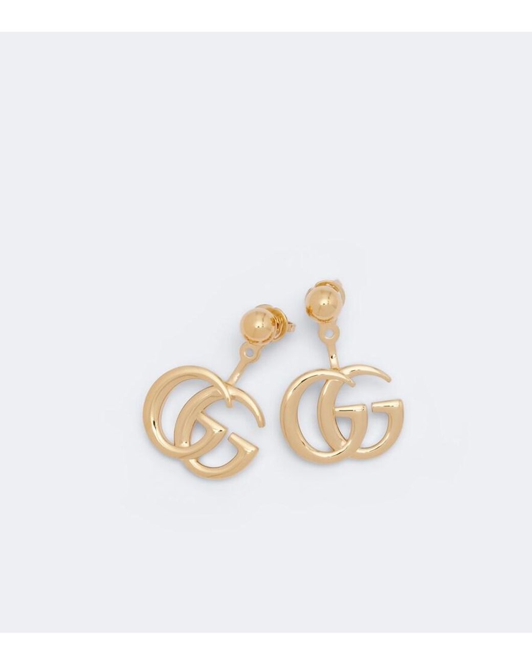 Gucci White Gg Marmont Drop Earrings