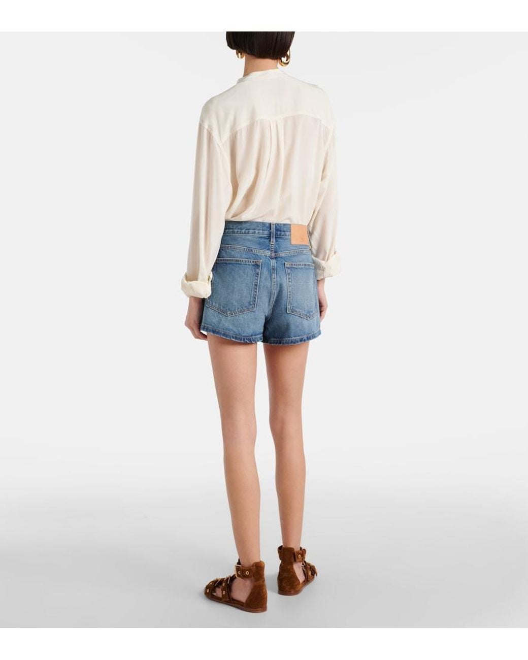 Ulla Johnson Blue Greta High-Rise Denim Shorts