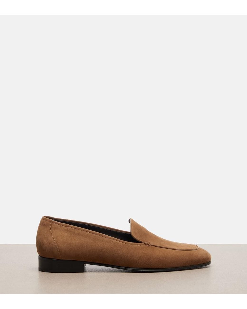 The Row Brown Adam Suede Loafers