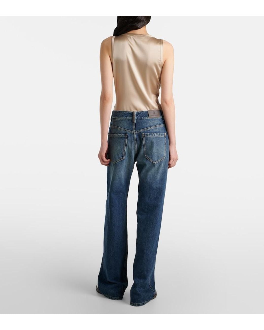 Brunello Cucinelli Blue Low-Rise Straight Jeans