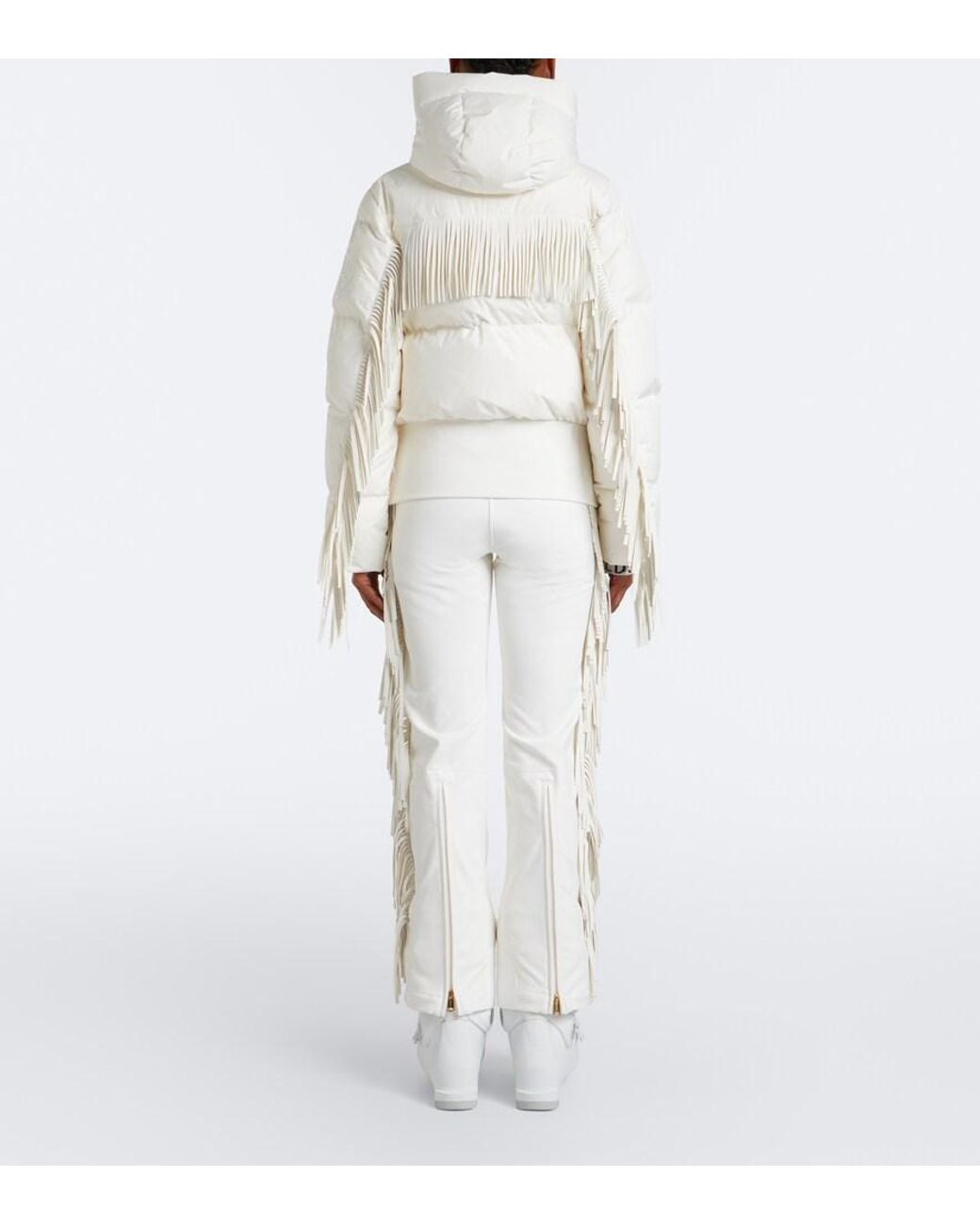 Goldbergh White Marna Fringed Ski Jacket