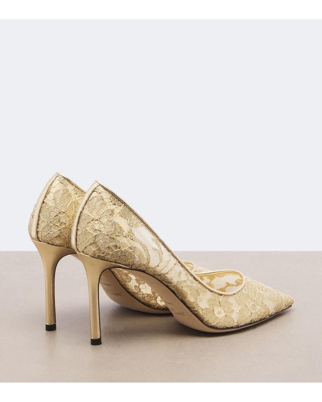 Jimmy Choo Natural Romy Lace Pumps