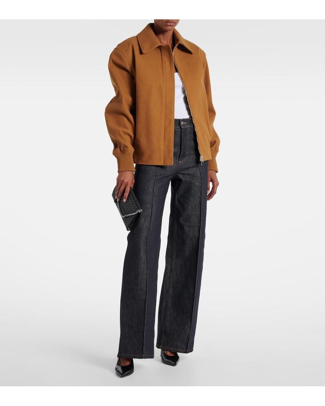 Stella McCartney Brown Cropped Blouson