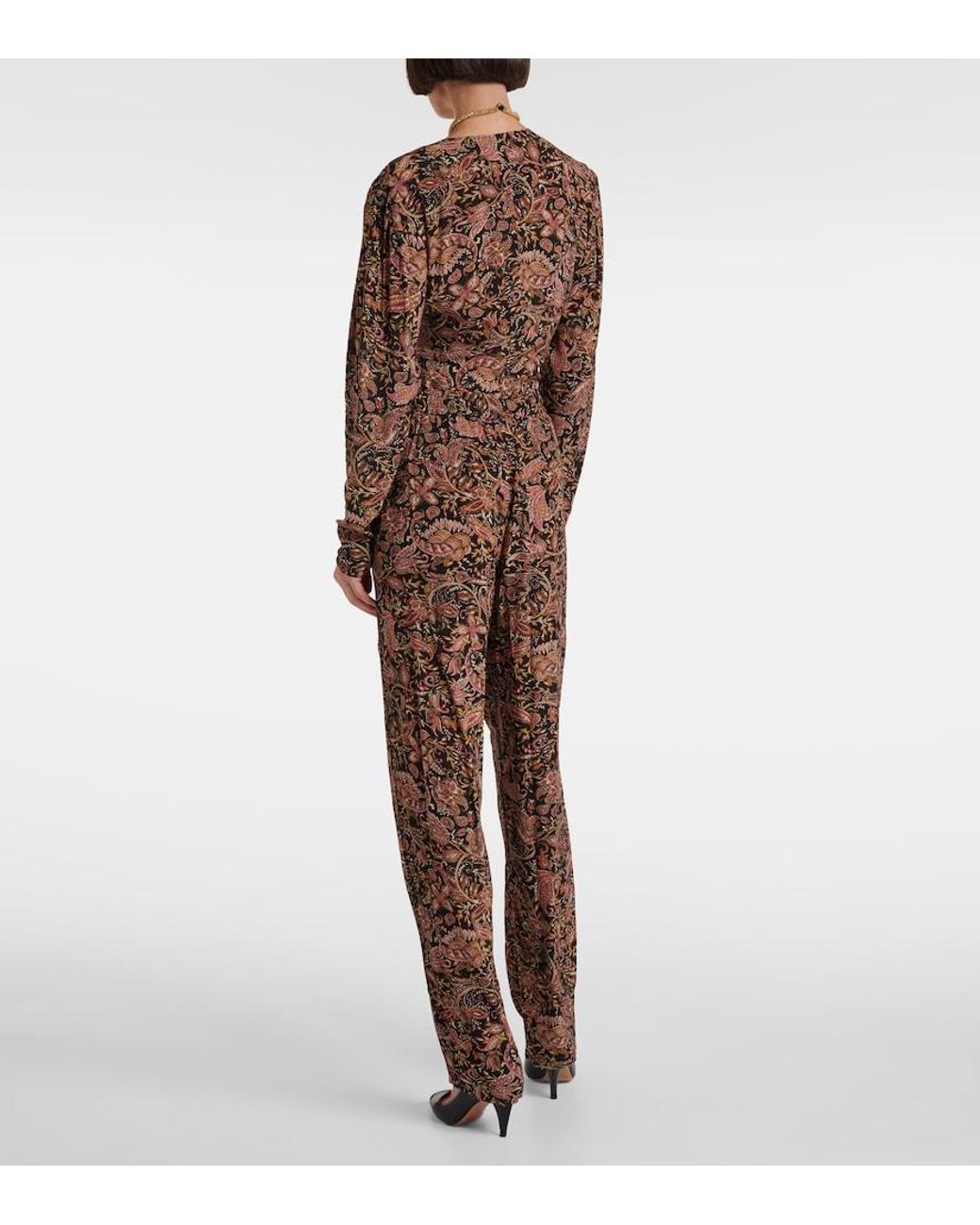 Isabel Marant Brown Zahera Printed Straight Pants