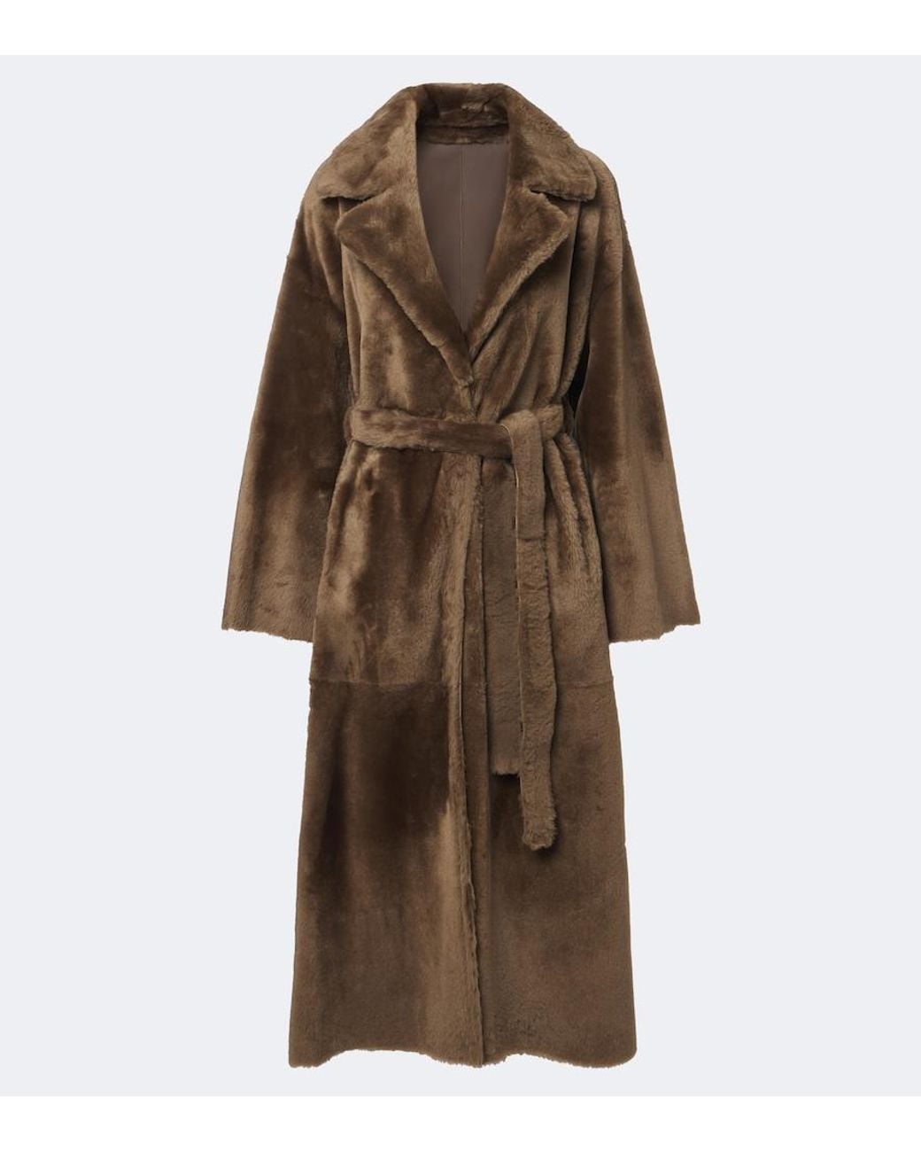 Arma Brown Rien Shearling Wrap Coat