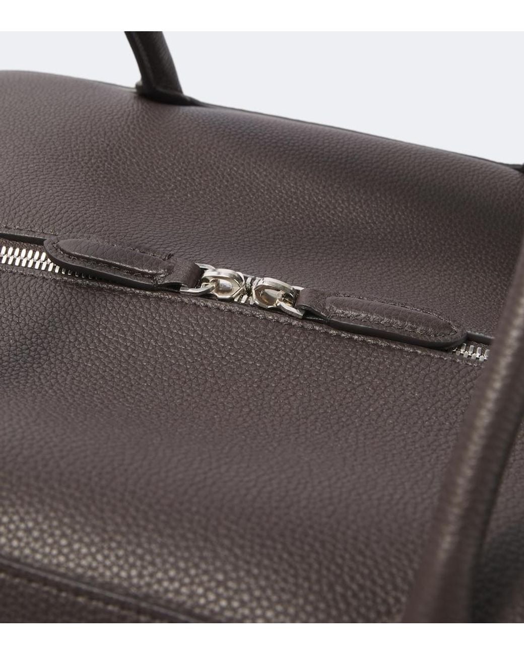 The Row Black Marco Leather Duffel Bag for men