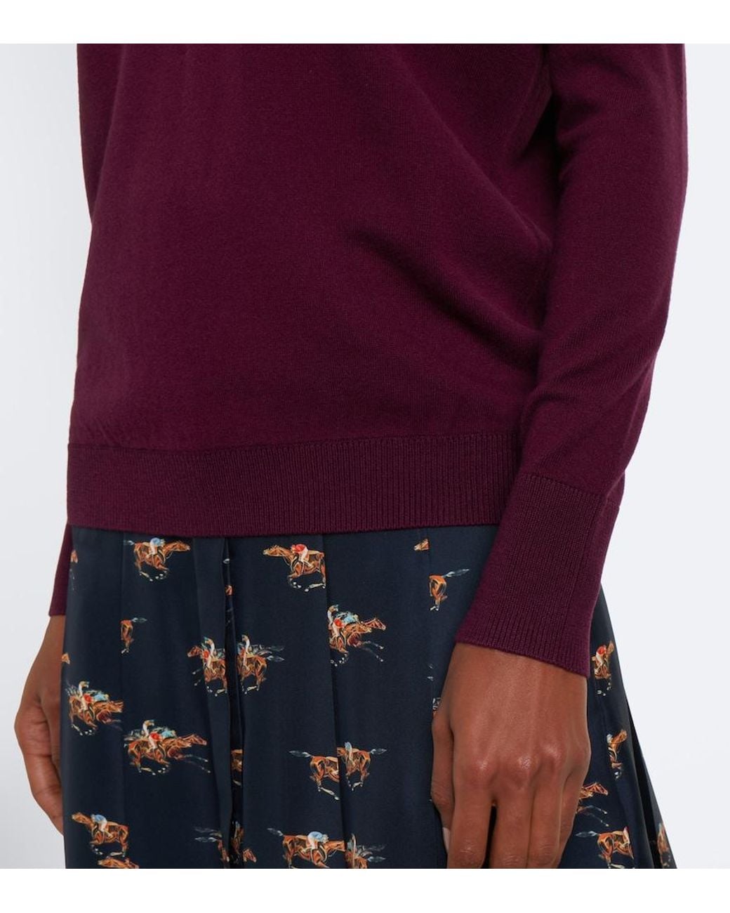 Gabriela Hearst Purple Linna Cashmere And Wool Sweater