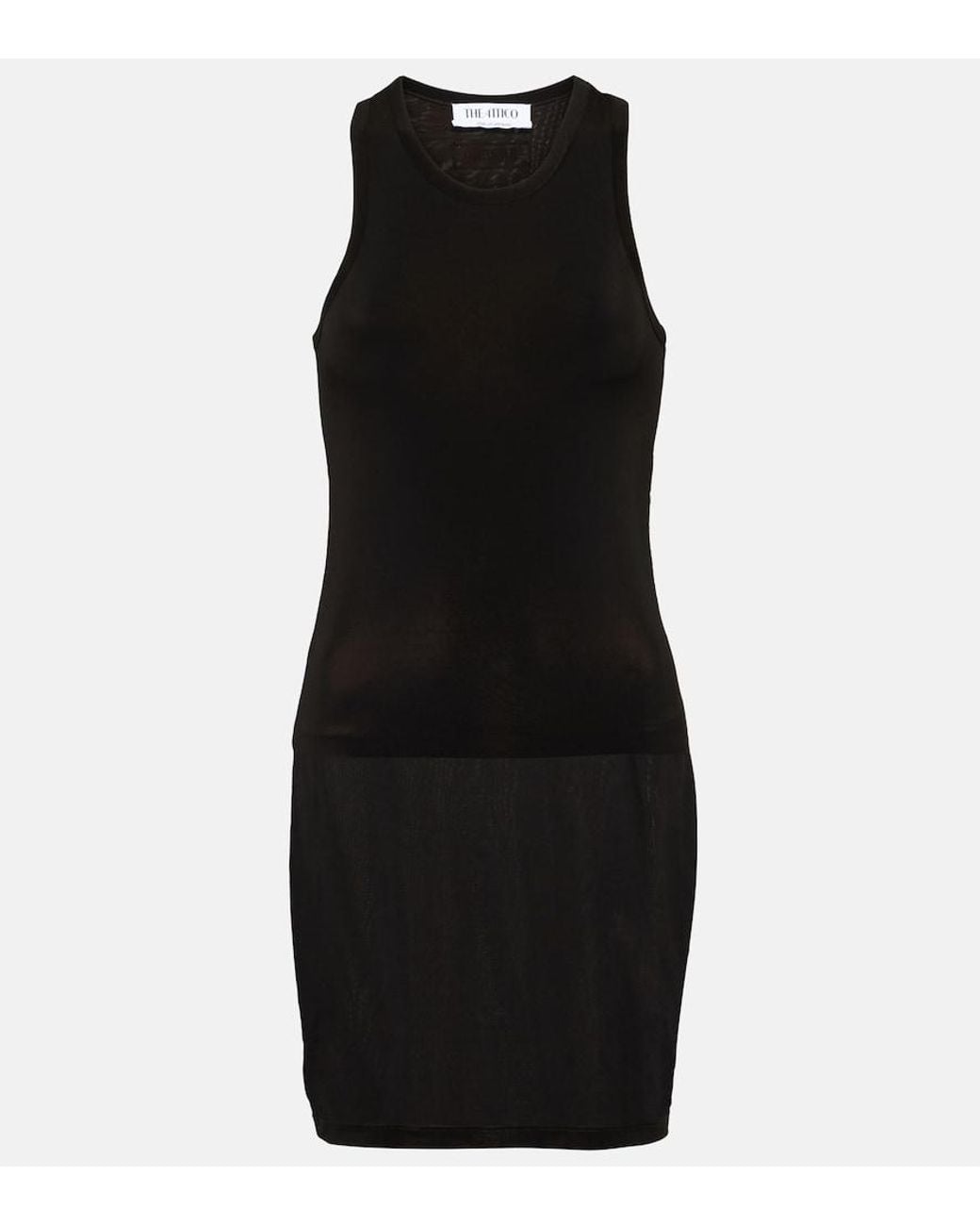 The Attico Black Crew Neck Tank