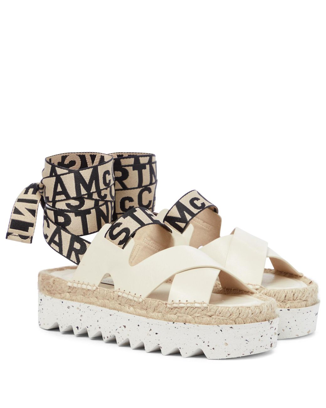Stella McCartney Gaia Platform Espadrille Sandals in White Lyst