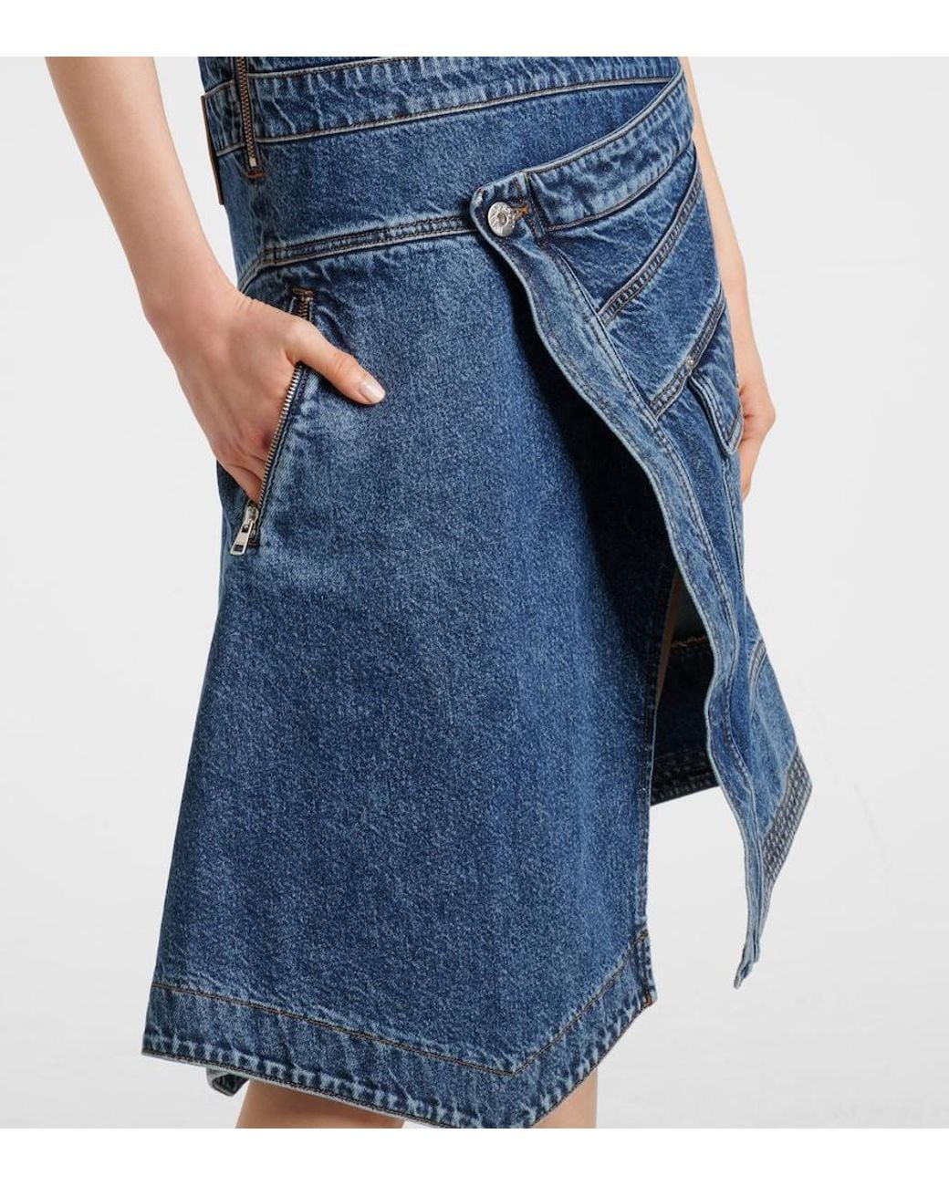 J.W. Anderson Blue Denim Wrap Dress