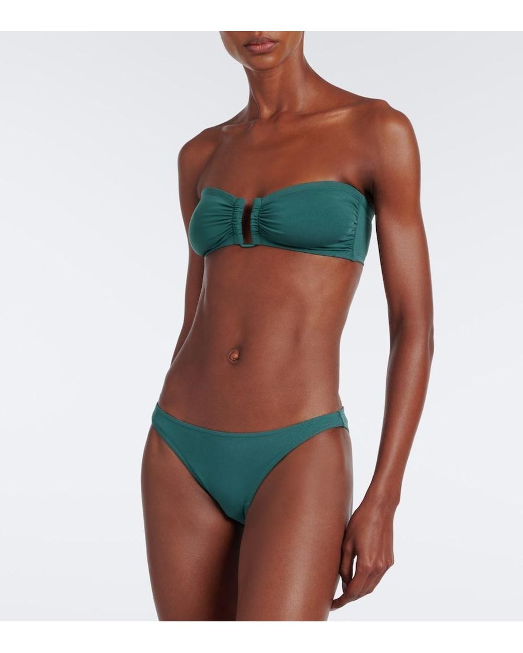 Eres Green Show Bandeau Bikini Top