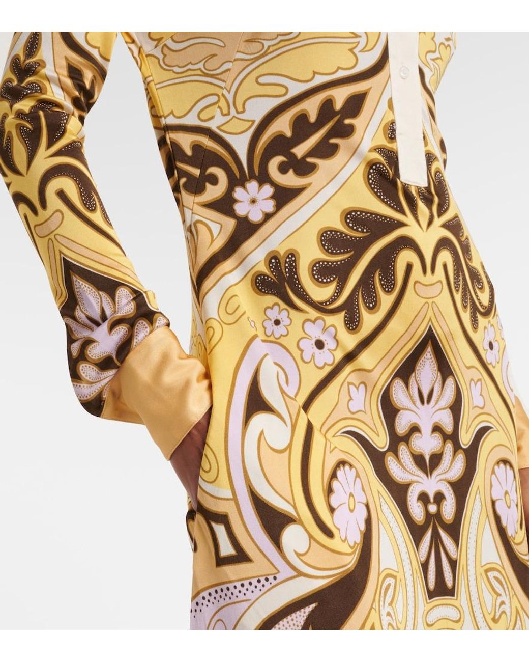 LaDoubleJ Metallic Perry Printed Midi Dress